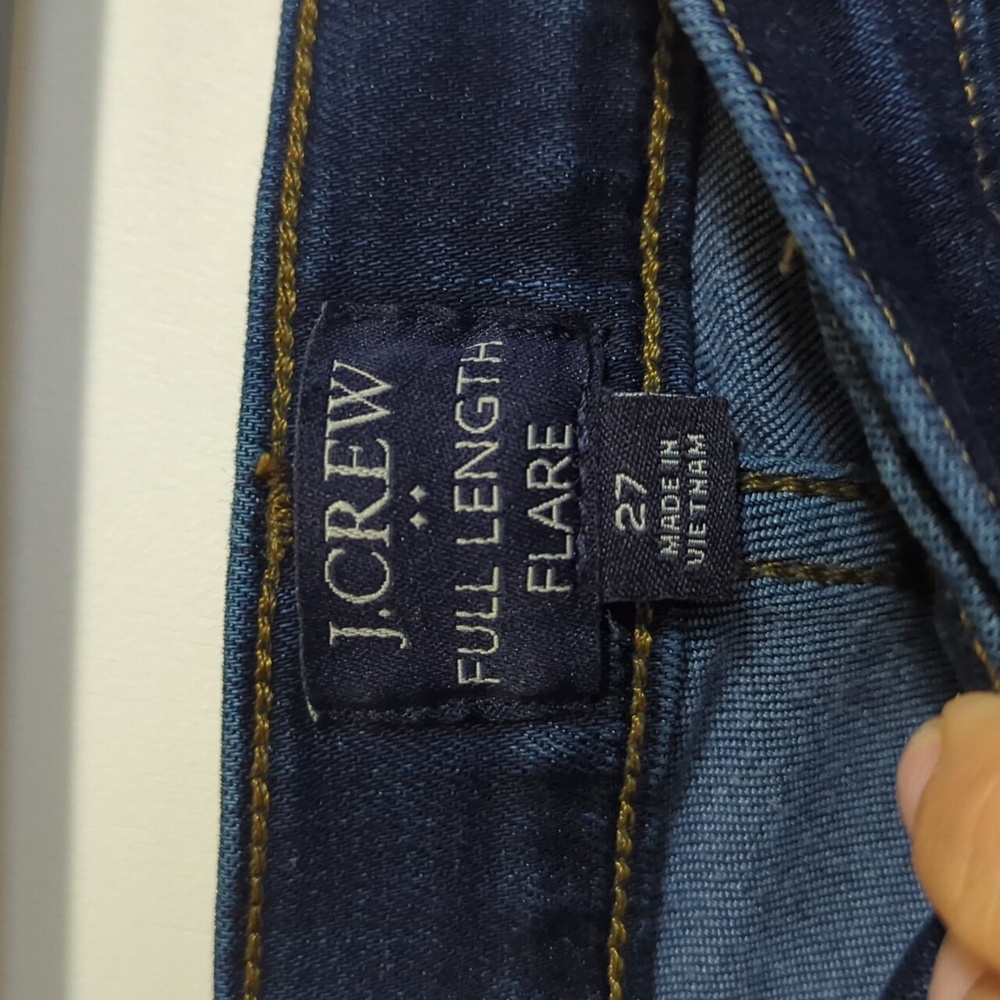 J.Crew factory Medium Blue Full Length Flare Jeans Size 27 - Picture 3 of 8